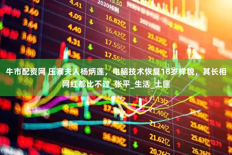 牛市配资网 压寨夫人杨炳莲，电脑技术恢复18岁样貌，其长相网红都比不过_张平_生活_土匪